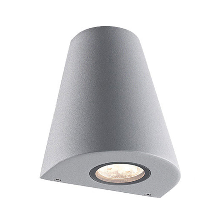 Lisslune | Modernist LED Wall Sconce Lamp with Aluminum Shade Black/Grey Conical Sconce Lighting for Porch, Warm/White Lighting