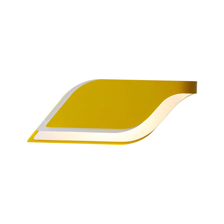 Lisslune | Leaf Wall Lamp Nordic Metal 1 Light Wall Sconce in Yellow/Gray/Green