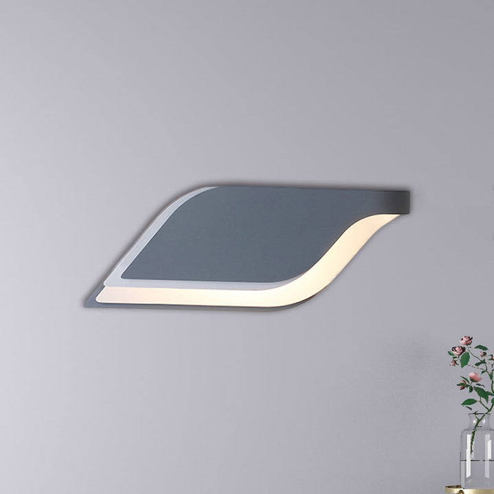 Lisslune | Leaf Wall Lamp Nordic Metal 1 Light Wall Sconce in Yellow/Gray/Green