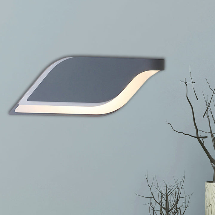 Lisslune | Leaf Wall Lamp Nordic Metal 1 Light Wall Sconce in Yellow/Gray/Green