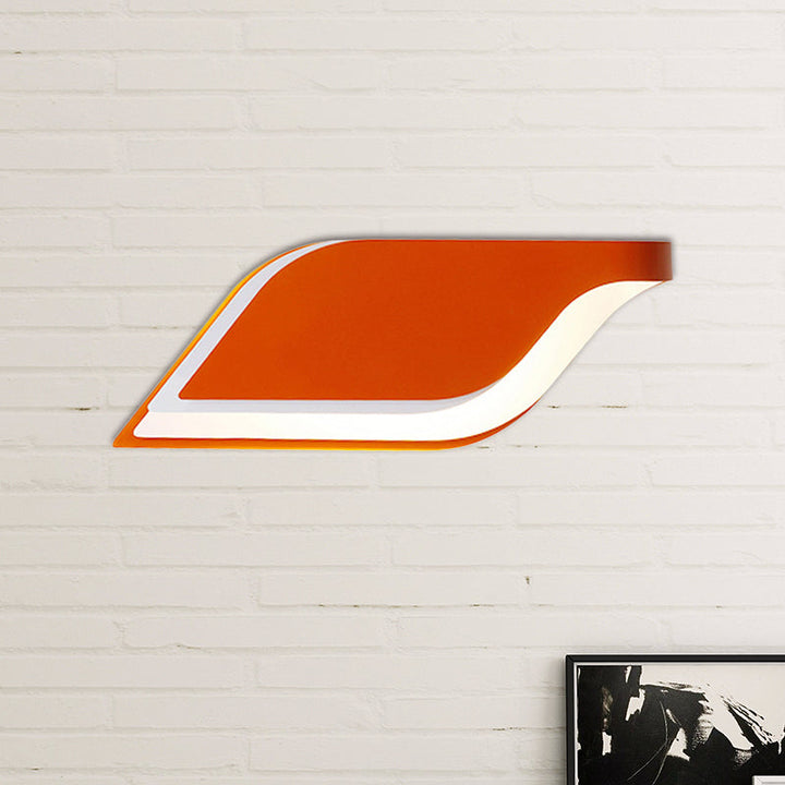 Lisslune | Leaf Wall Lamp Nordic Metal 1 Light Wall Sconce in Yellow/Gray/Green