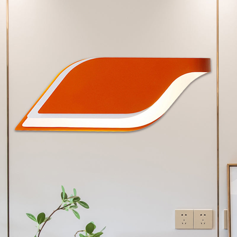 Lisslune | Leaf Wall Lamp Nordic Metal 1 Light Wall Sconce in Yellow/Gray/Green