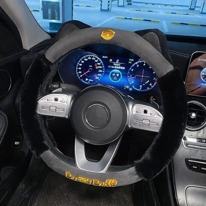 Lisslune | Colorful Plush Winter Steering Wheel Cover