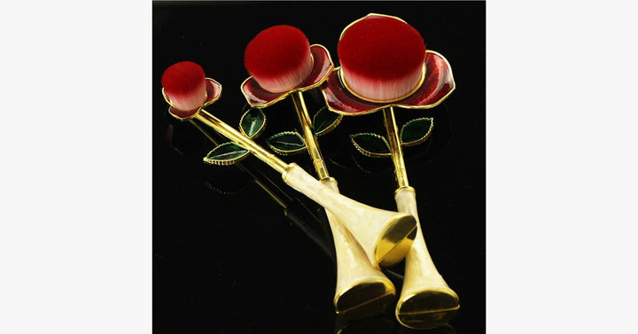 Lisslune | Rose Beauty Flawless Face Oval Brush Set