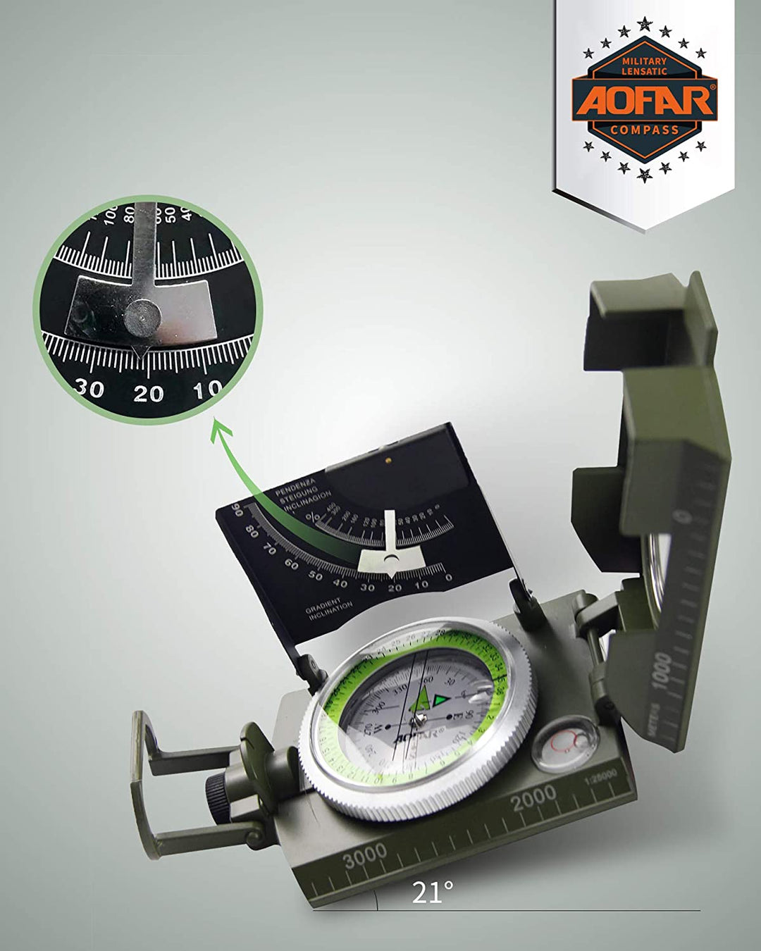 Lisslune | Multifunctional Military Aiming Navigation Compass Compass