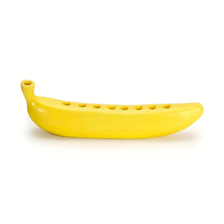 Skorter | Innovative Ceramic Banana Decorative Candlestick - Fun Candlestick for Hanukkah, Unique Banana Theme Candlestick for Enthusiasts, Parties, Home Lighting, Also Suitable for Christmas, Valentine's Day, Easter, Thanksgiving, Hanukkah Festival Gifts