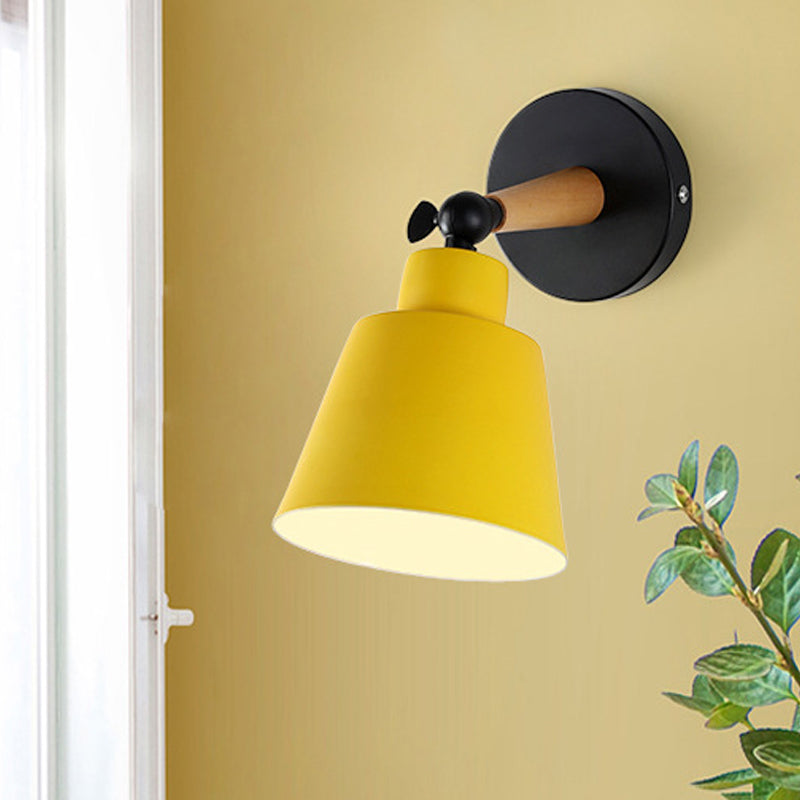 Skørter | Macaron Loft Bucket Wall Light Rotatable Single Head Metal Wall Lamp for Restaurant Hotel