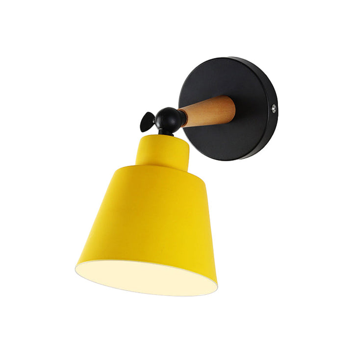 Skørter | Macaron Loft Bucket Wall Light Rotatable Single Head Metal Wall Lamp for Restaurant Hotel
