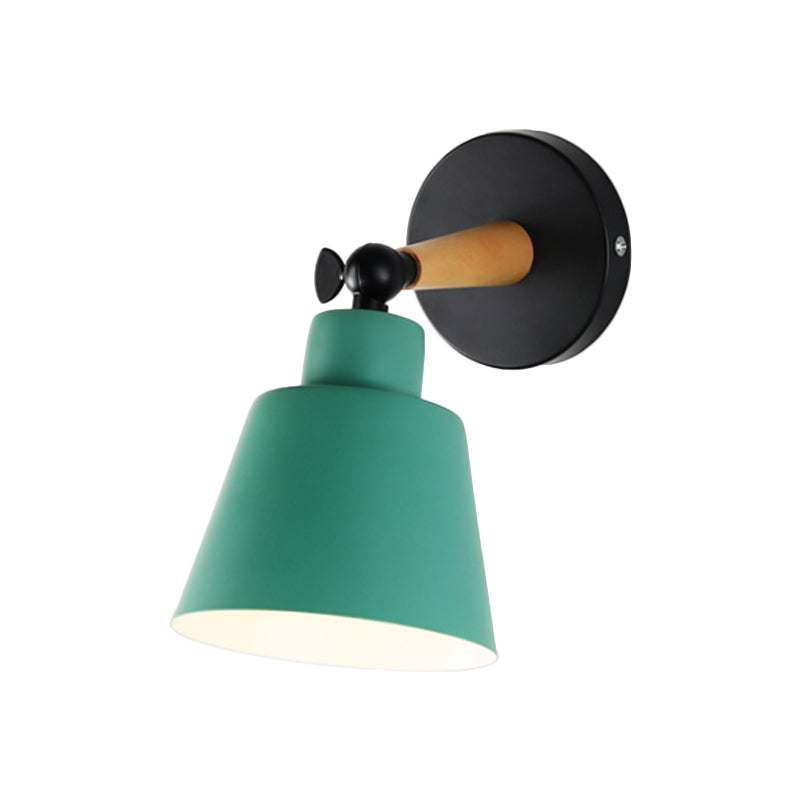 Skørter | Macaron Loft Bucket Wall Light Rotatable Single Head Metal Wall Lamp for Restaurant Hotel