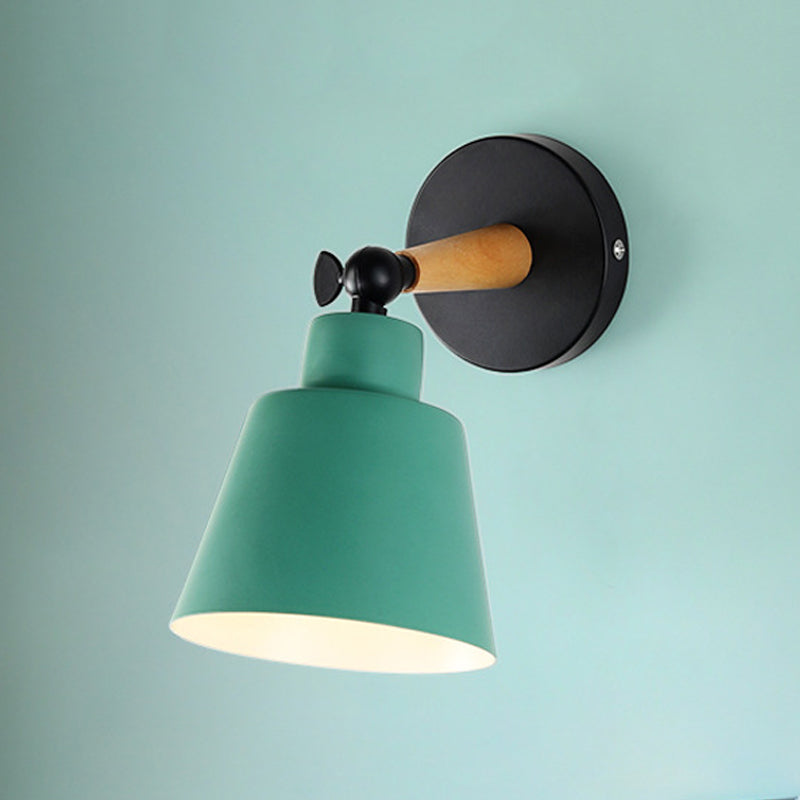 Skørter | Macaron Loft Bucket Wall Light Rotatable Single Head Metal Wall Lamp for Restaurant Hotel