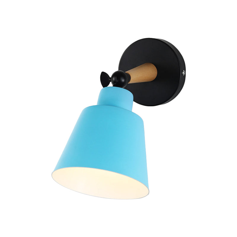 Skørter | Macaron Loft Bucket Wall Light Rotatable Single Head Metal Wall Lamp for Restaurant Hotel