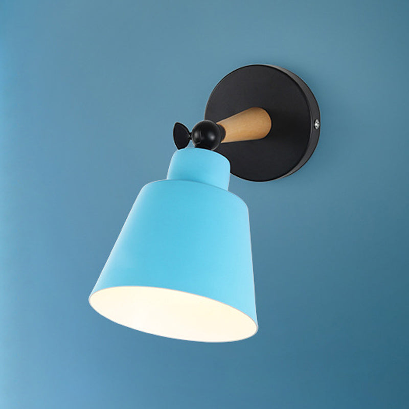 Skørter | Macaron Loft Bucket Wall Light Rotatable Single Head Metal Wall Lamp for Restaurant Hotel