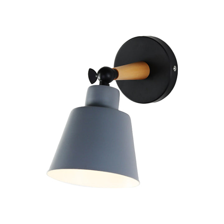 Skørter | Macaron Loft Bucket Wall Light Rotatable Single Head Metal Wall Lamp for Restaurant Hotel