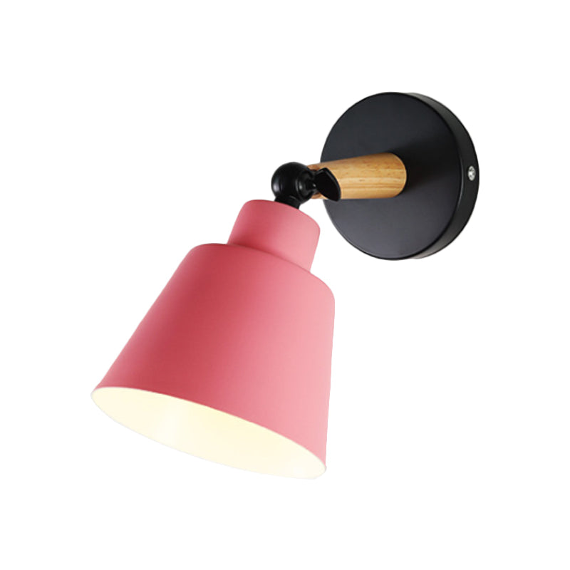 Skørter | Macaron Loft Bucket Wall Light Rotatable Single Head Metal Wall Lamp for Restaurant Hotel