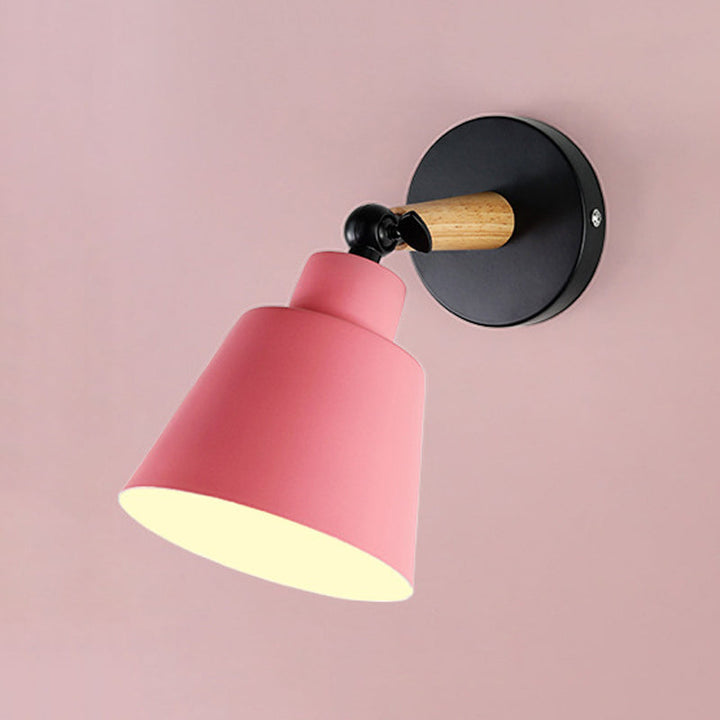 Skørter | Macaron Loft Bucket Wall Light Rotatable Single Head Metal Wall Lamp for Restaurant Hotel