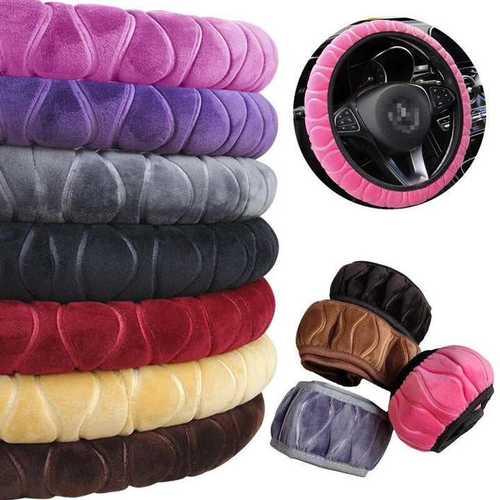 Lisslune | Soft Winter Warm Plush Steering Wheel Cover