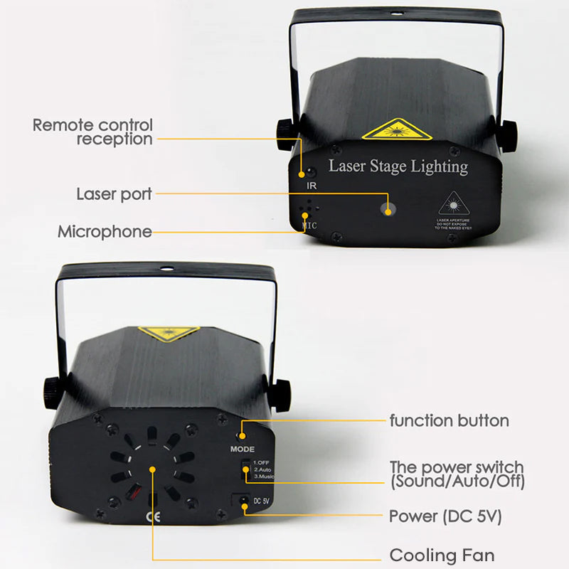 Lisslune | Remote Control Laser Stage Light
