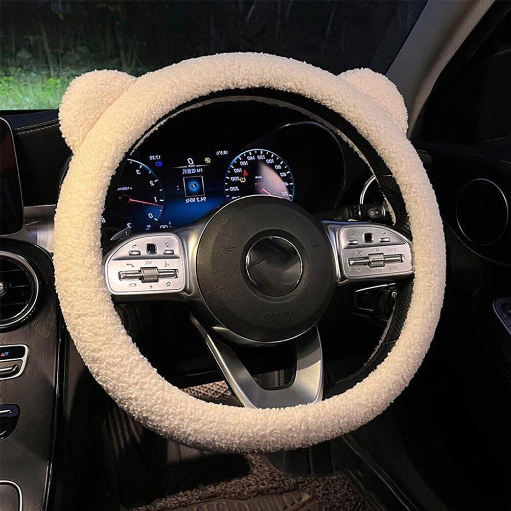 Lisslune | Plush steering wheel cover