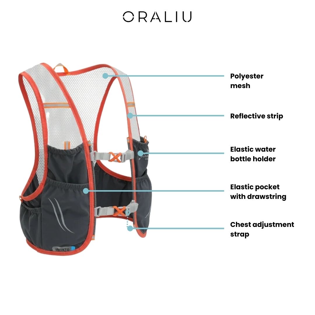 Lisslune | Trail Running Hydration Vest – Includes 2 Soft Flasks