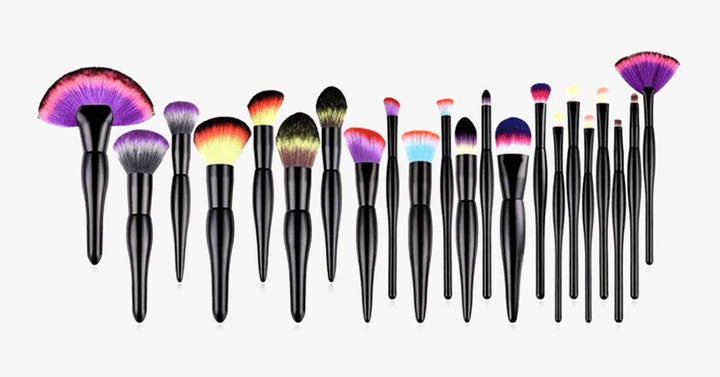 Lisslune | Midnight Rainbow Makeup Brush Set of 22 - Add a splash of color to your vanity