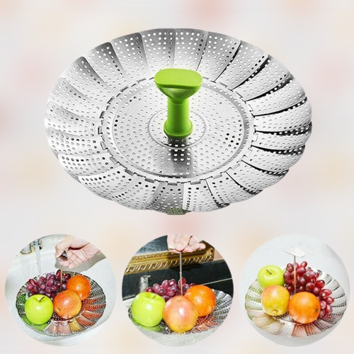 Lisslune | Stainless Steel Foldable Steamer Basket