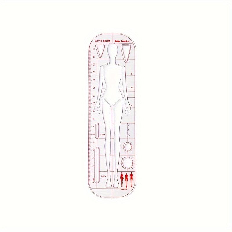 Lisslune | Fashion Design Acrylic Male Figure Template Ruler for Creative Illustrators