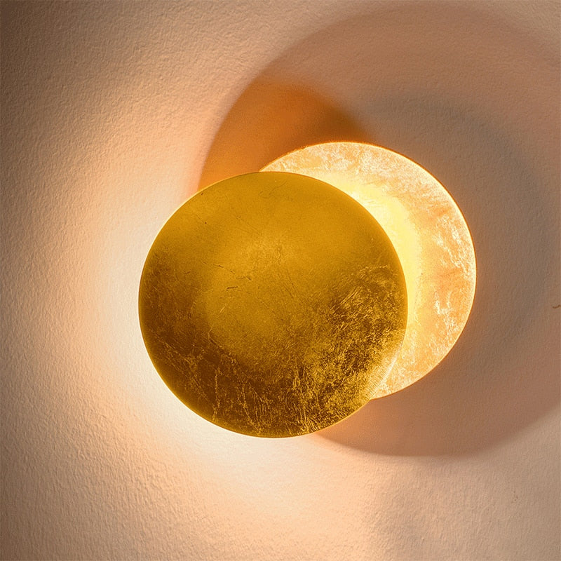 Lisslune | GoldVeil - Nordic Modern Creativity Bedroom Eclipse LED Art Wall Sconce Lamp