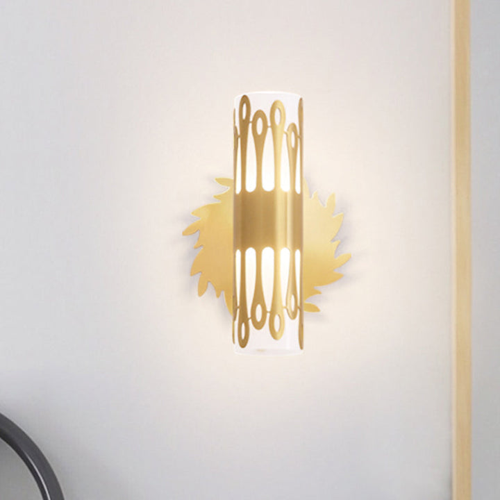 Skørter | Cylinder Bed Nightstand Wall Lamp Contemporary Metal LED Brass Wall Lamp Fixture