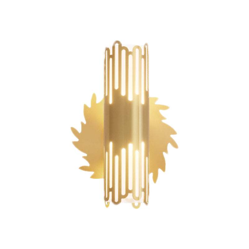 Skørter | Cylinder Bed Nightstand Wall Lamp Contemporary Metal LED Brass Wall Lamp Fixture