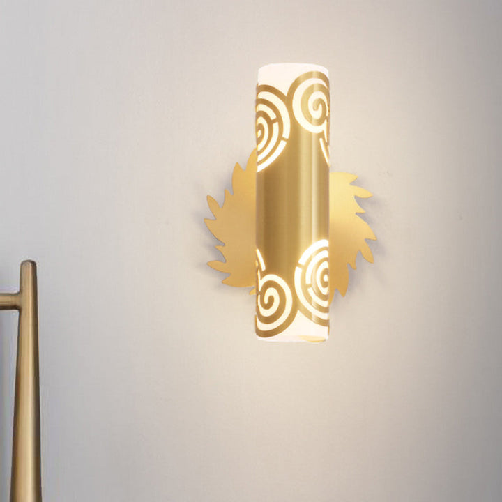 Skørter | Metallic Brass Wall Mounted Lighting Tubular LED Creative Wall Lamp for Bedroom