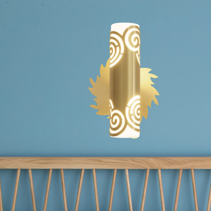 Skørter | Metallic Brass Wall Mounted Lighting Tubular LED Creative Wall Lamp for Bedroom