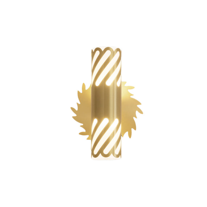 Skørter | Metallic Brass Wall Mounted Lighting Tubular LED Creative Wall Lamp for Bedroom
