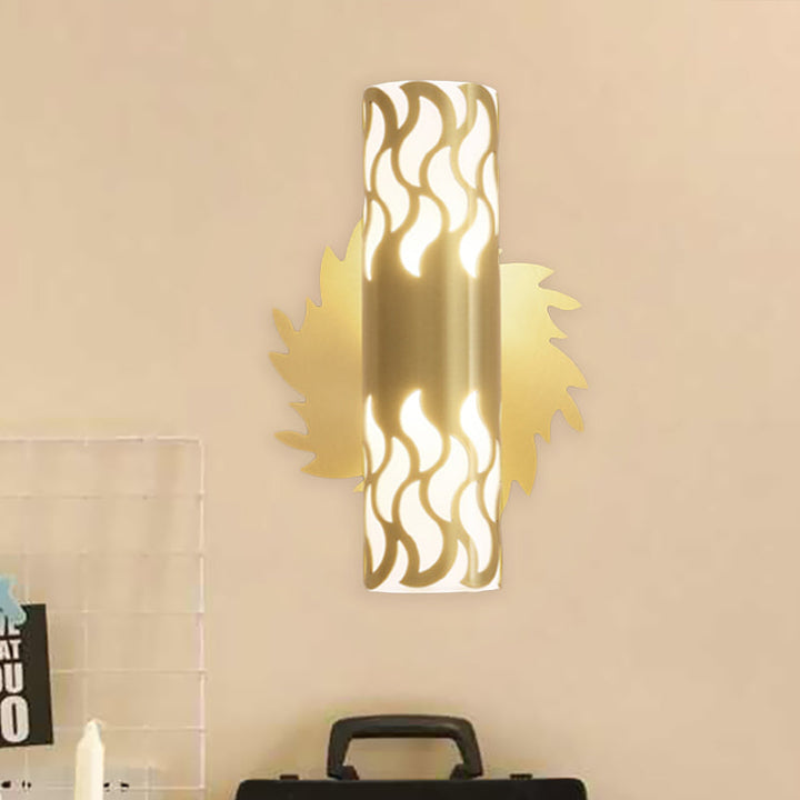 Skørter | Metallic Brass Wall Mounted Lighting Tubular LED Creative Wall Lamp for Bedroom