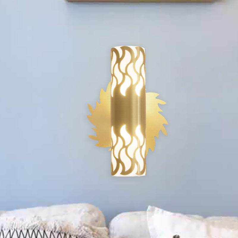 Skørter | Metallic Brass Wall Mounted Lighting Tubular LED Creative Wall Lamp for Bedroom