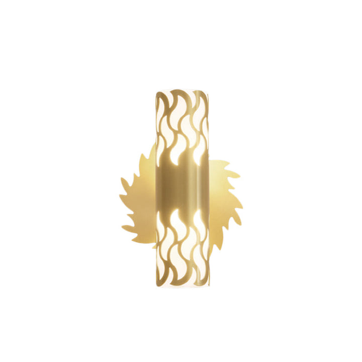 Skørter | Metallic Brass Wall Mounted Lighting Tubular LED Creative Wall Lamp for Bedroom