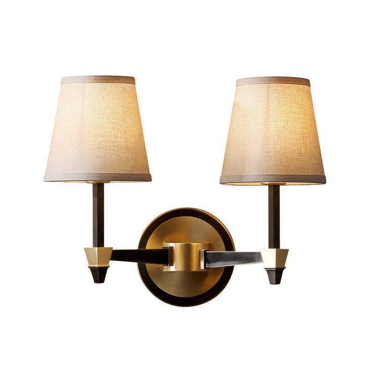 Skørter | Fabric Cone Wall Lamp Wall Lamp Country Style 1/2-Cup Living Room Wall Lighting Ideas in Black