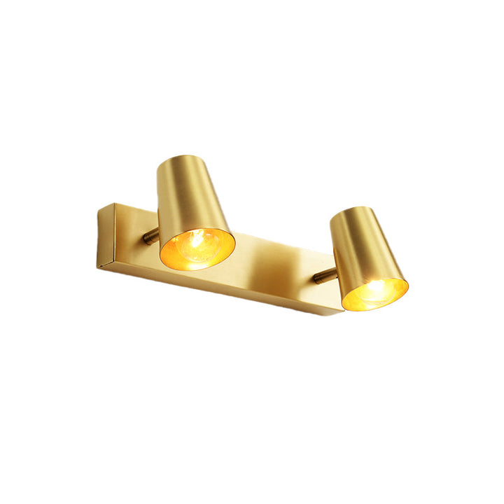 Skørter | 1/2/3-Head Metal Vanity Lighting Antique Brass Finish Cup Shape Bathroom Wall Light Lamp