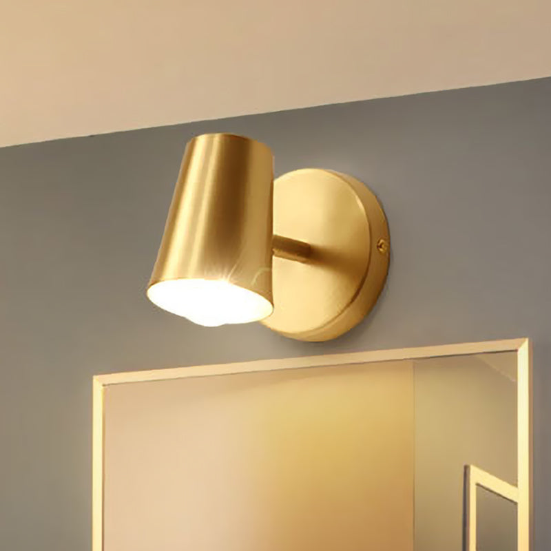 Skørter | 1/2/3-Head Metal Vanity Lighting Antique Brass Finish Cup Shape Bathroom Wall Light Lamp