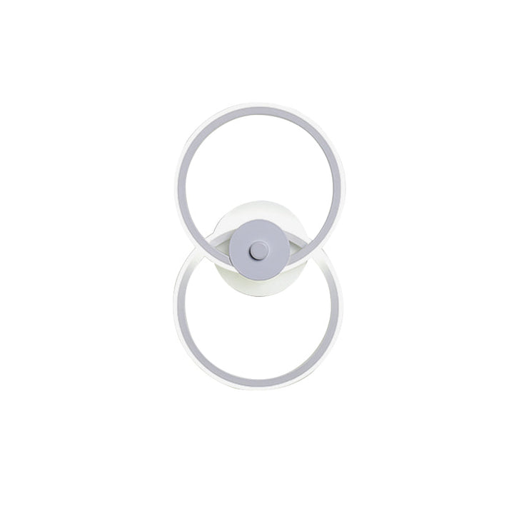Lisslune | Ring Flush Mount Wall Lamp Minimalistic Acrylic Black/White LED Wall Lighting Ideas in Warm/White Light