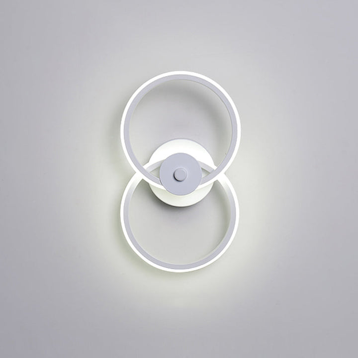 Lisslune | Ring Flush Mount Wall Lamp Minimalistic Acrylic Black/White LED Wall Lighting Ideas in Warm/White Light