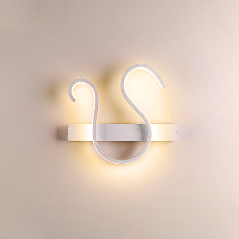 Lisslune | Swirl Wall Light Minimalism Acrylic Living Room LED Wall Lamp in Warm/White Light