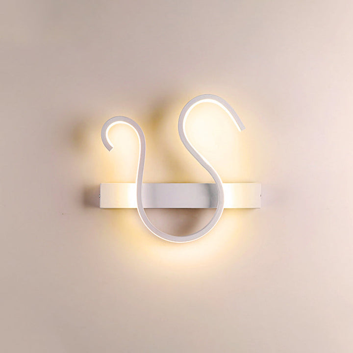 Lisslune | Swirl Wall Light Minimalism Acrylic Living Room LED Wall Lamp in Warm/White Light