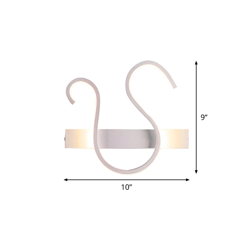 Lisslune | Swirl Wall Light Minimalism Acrylic Living Room LED Wall Lamp in Warm/White Light