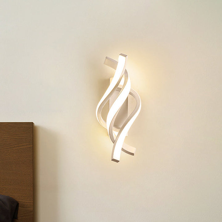 Skørter | Rotating Acrylic Wall Lamp Simplicity White LED Wall Mounted Light in Warm/White Light
