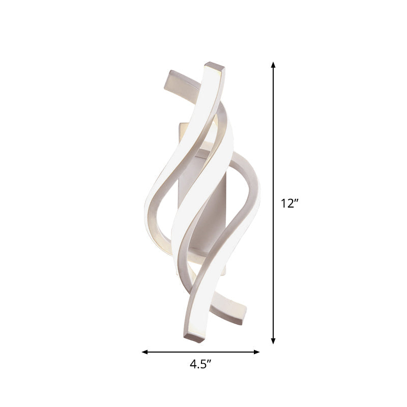 Skørter | Rotating Acrylic Wall Lamp Simplicity White LED Wall Mounted Light in Warm/White Light