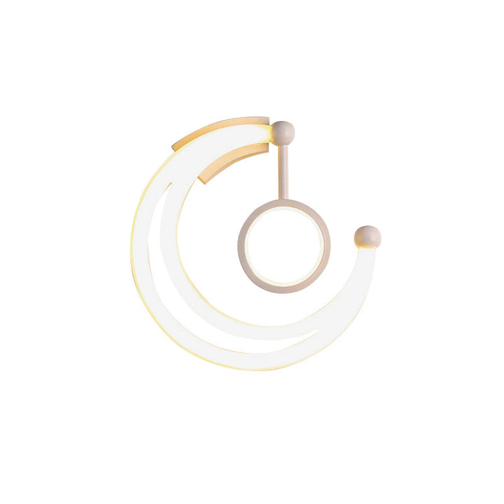 Lisslune | Nordic Style Half Moon Wall Lamp Acrylic Living Room LED Wall Light in Warm/White Light