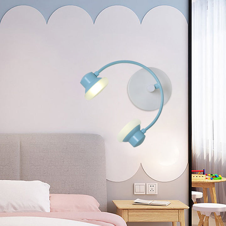 Skørter | Creative Headband Wall Lamp Kit Acrylic Children's Room LED Wall Lighting in Blue/Pink