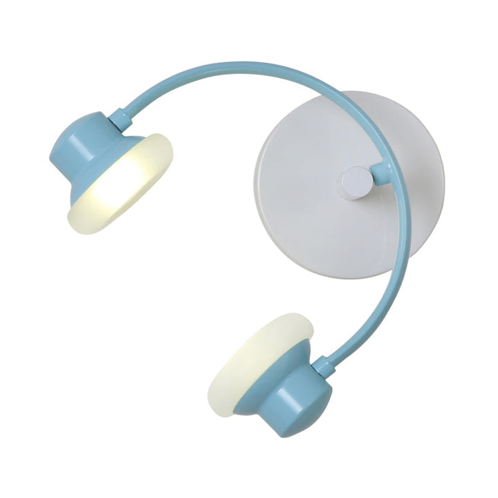 Skørter | Creative Headband Wall Lamp Kit Acrylic Children's Room LED Wall Lighting in Blue/Pink