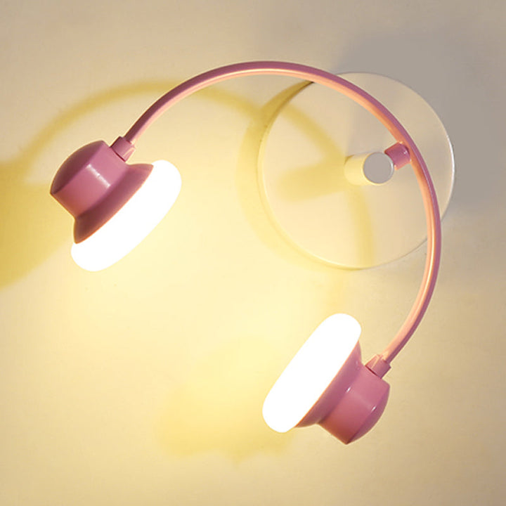Skørter | Creative Headband Wall Lamp Kit Acrylic Children's Room LED Wall Lighting in Blue/Pink