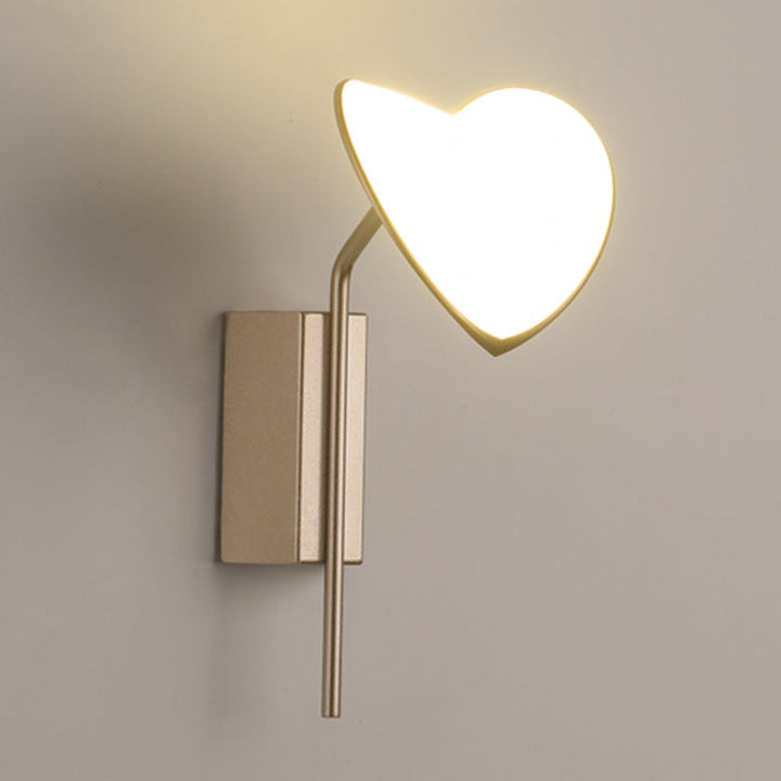 Lisslune | Leaf-shaped Corridor Wall-mounted Light Metal LED Contemporary Wall Light Lamp in Gold